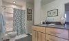 Luxuriously appointed bathroom with high-end fixtures and finishes.